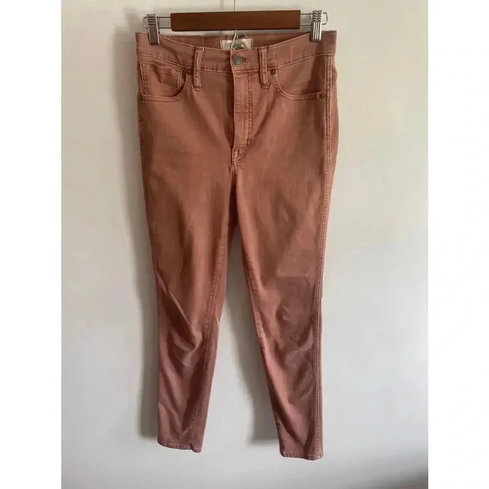 Madewell 10" High-Rise Skinny Jeans in Mauve Size 27 EUC!‎ 0301